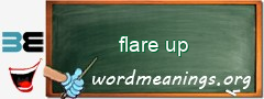 WordMeaning blackboard for flare up
